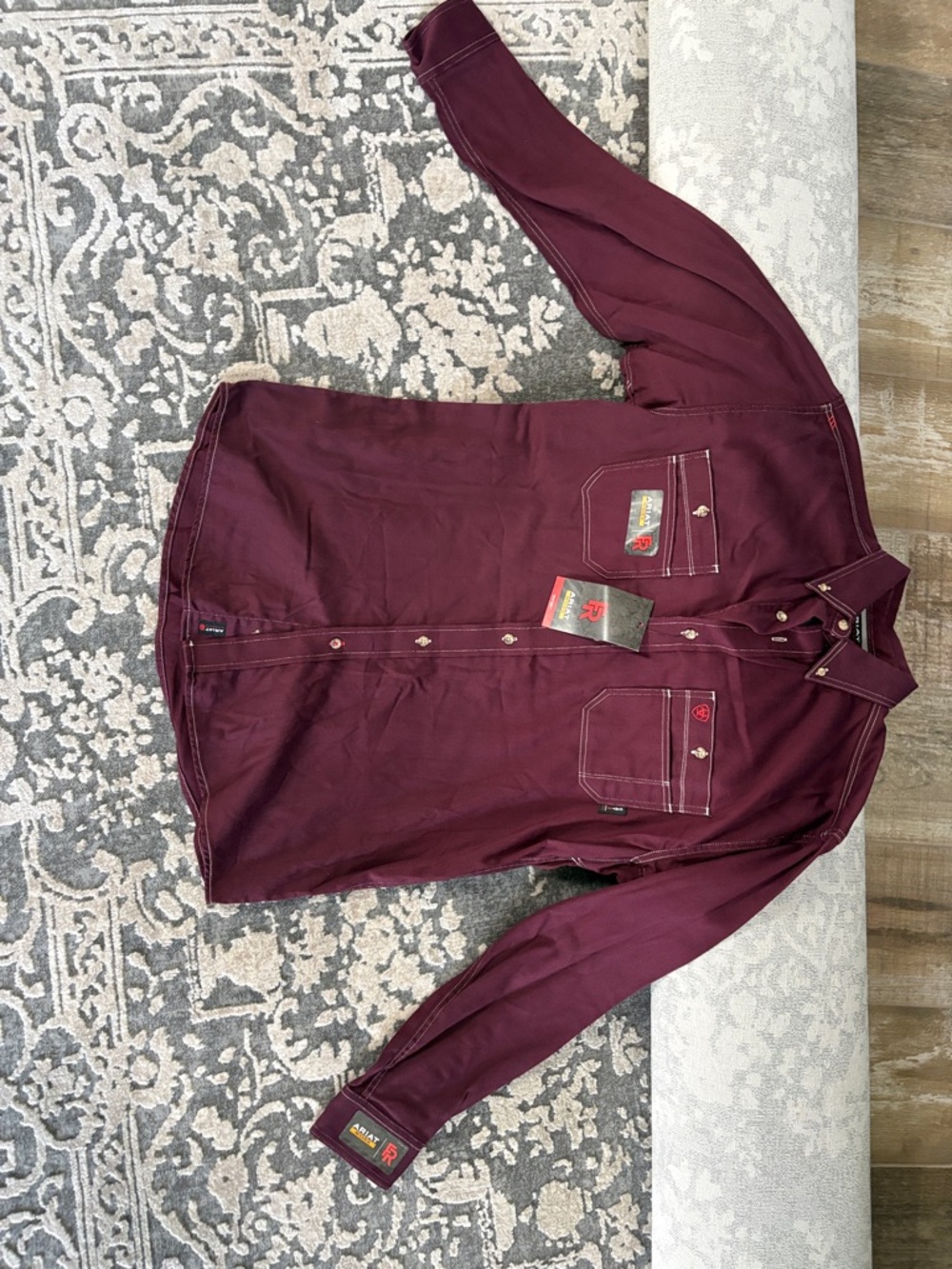 Ariat Men's Maroon Long-Sleeve Western Shirt